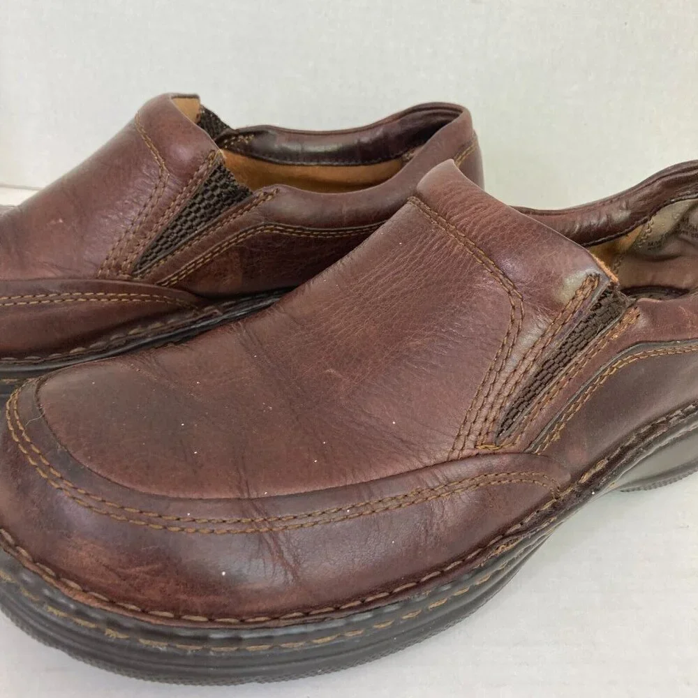 Born Blast II Slip On Leather‎ Loafers Mens Size 10 M Mahogany Brown M6663 Shoes